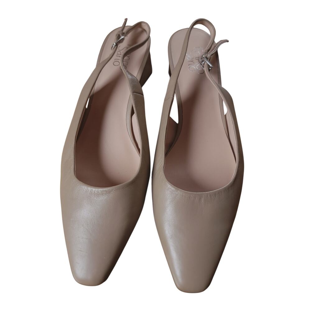 Franco Sarto Jacer Sling Back Pump Size 13 M Tan Leather Office Siren Shoes - Picture 2 of 16